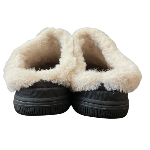 Clarks Cloudsteppers Size 8 W Plum Breeze Willow Faux Fur Lined Slip On Clogs - Picture 4 of 10